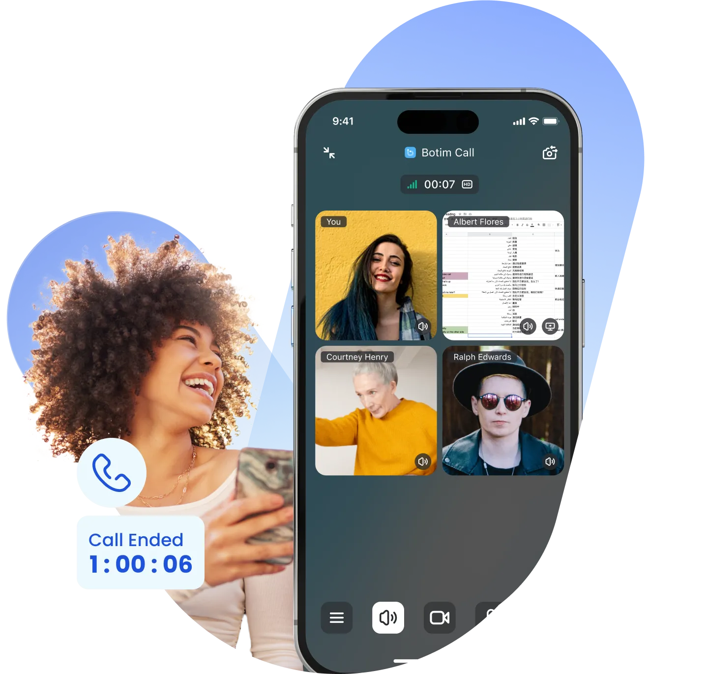 Group video call on botim