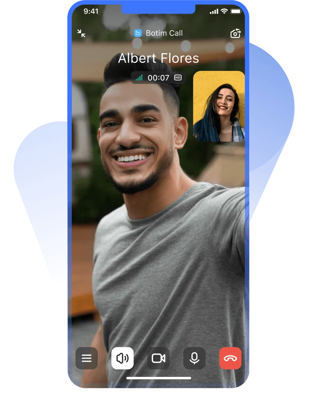 Person have a video call to the other person