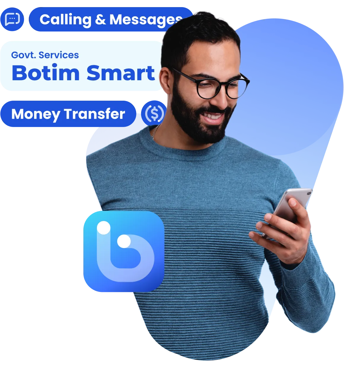A man holding a smart phone in his hand.