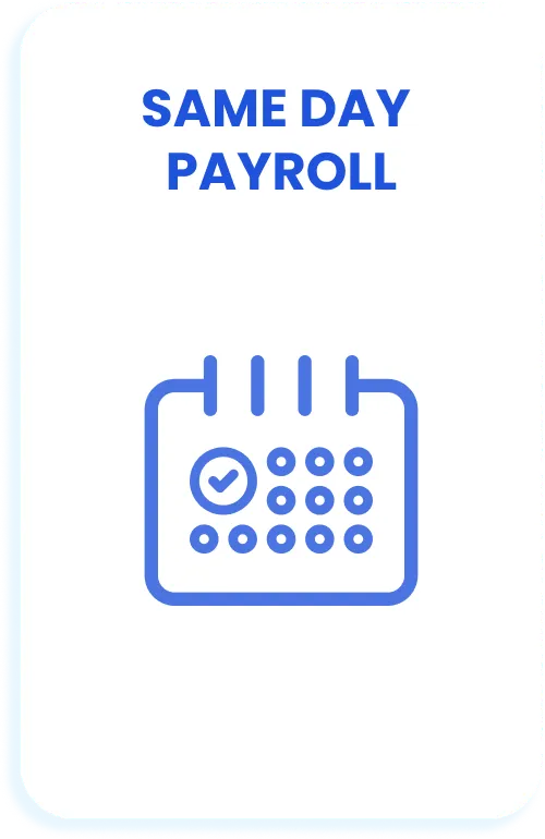 Same day payroll card