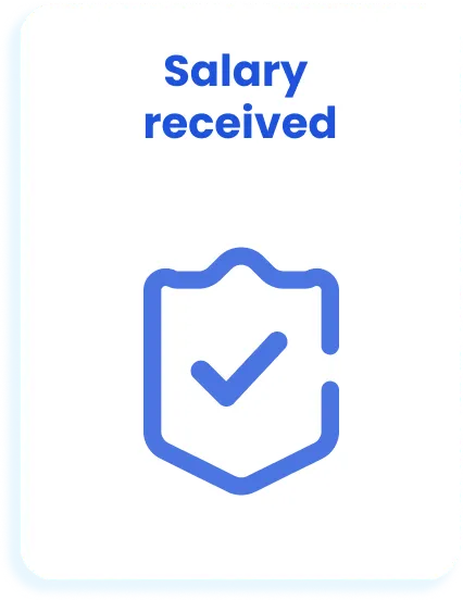 Salary Received card